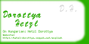 dorottya hetzl business card